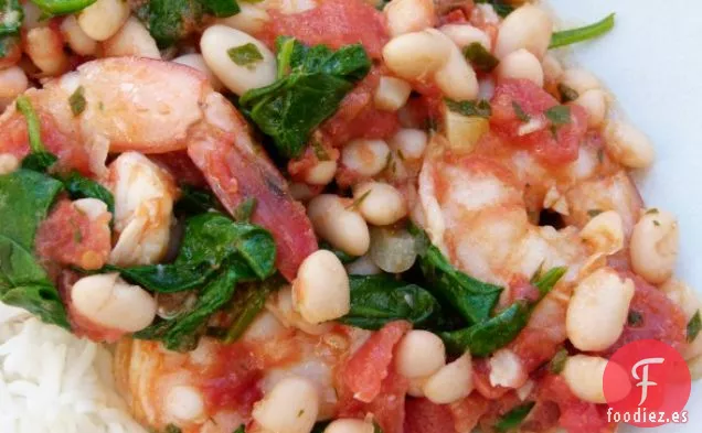 Receta De Espinacas Con Tomates, Frijoles Blancos Y Espinacas