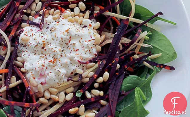 Queso Cottage, Zanahorias Arco Iris Y Espinacas