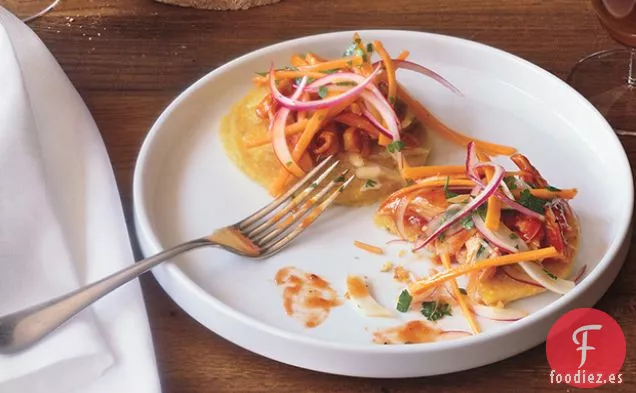 Tartas de Pollo a la Barbacoa con Ensalada de Vinagre