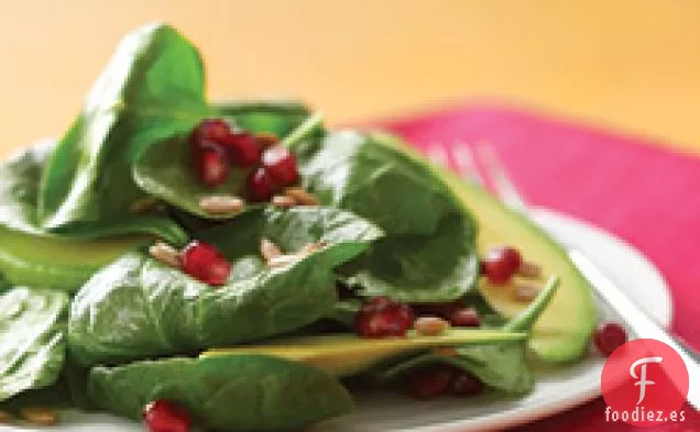 Ensalada De Espinacas Con Granada Y Aguacate