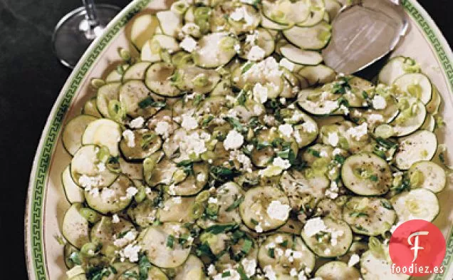 Carpaccio de Calabacín con Queso Ricotta Casero