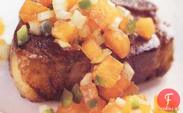 Chuletas de Cordero y Chutney de Caqui Fresco