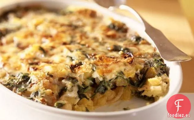 Calabaza Festoneada y Espinacas