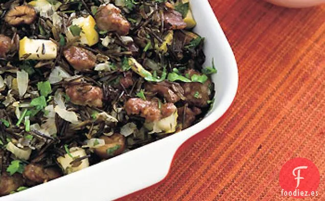 Aderezo de Arroz Salvaje con Manzanas y Castañas