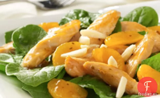 Ensalada De naranja y espinacas Con Pollo