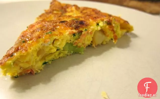 Frittata De Puerro De Patata Y Salmón