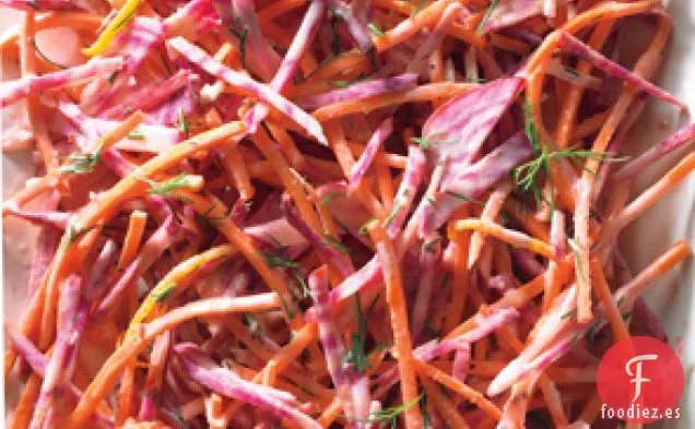 Ensalada de Remolacha y Zanahoria a Rayas de Caramelo