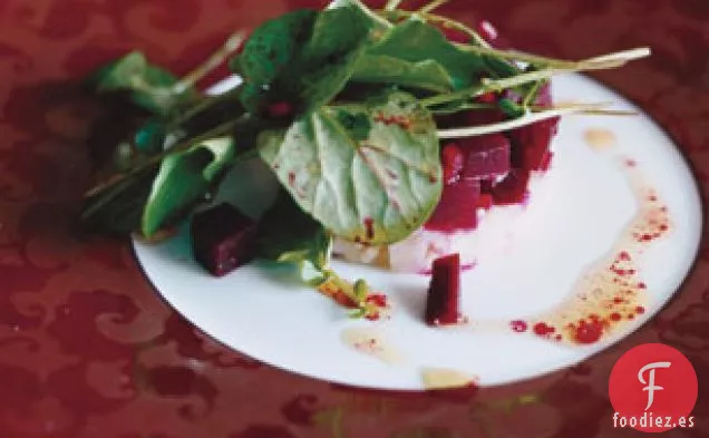 Tartar de Marta Ahumada con Remolacha y Berros