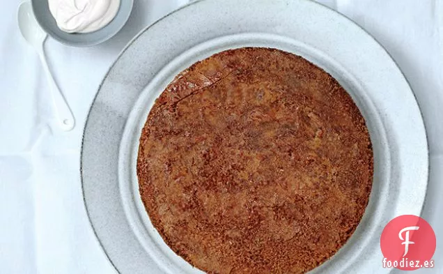 Pastel de Polenta de Mantequilla Marrón con Caramelo de Arce