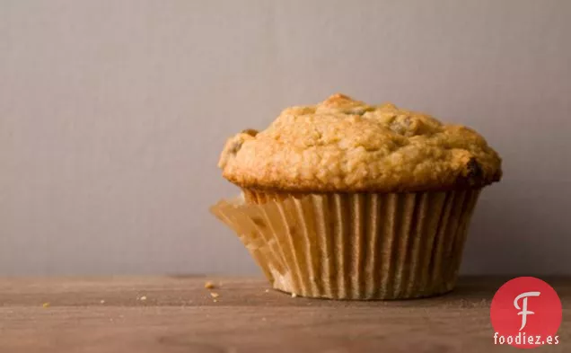 Magdalenas de Salvado de Avena con Pasas de Uva Doradas