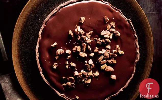Tarta de Chocolate sobre Chocolate con Almendras de Arce