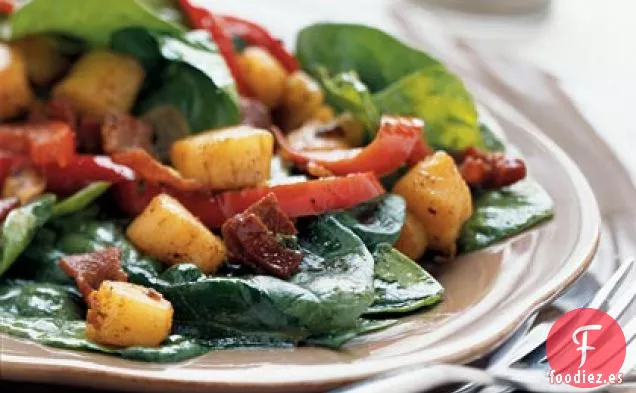 Ensalada de Vieiras y Espinacas con Aderezo Caliente