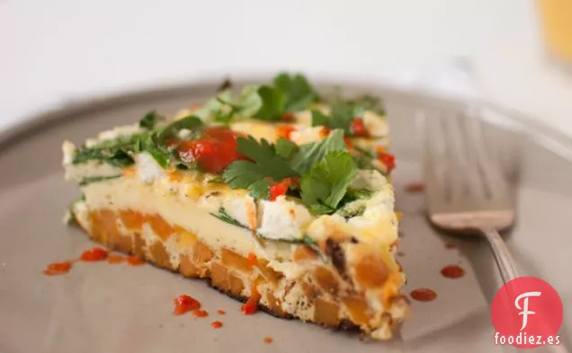 Frittata De Espinacas Baby Con Corteza De Hachís De Batata