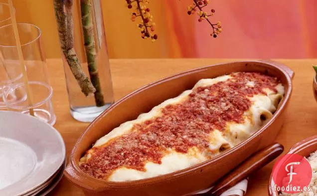 Canelones de Espinacas con Tocino y Nueces