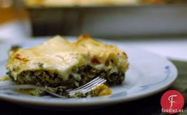 Espinacas Y Lasaña De Portobello