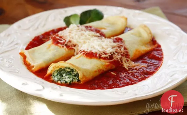 Manicotti de Espinacas Caseras