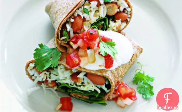 Burritos de Frijoles Rojos y Espinacas