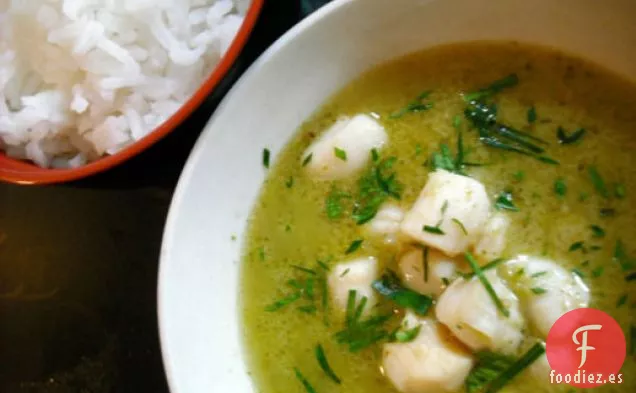 Vieiras en Salsa de Curry Verde