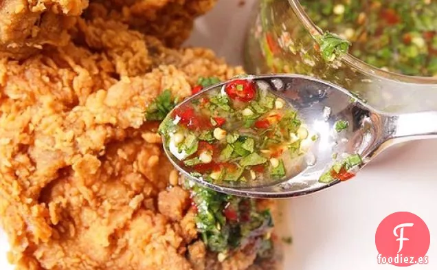 Salsa de Chile, Lima y Cilantro Estilo Tailandés