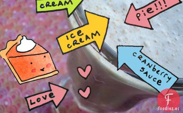 Batido de Pastel de Acción de Gracias Sobrante