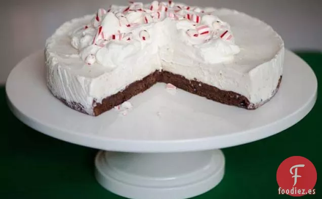 Pastel de Menta con Fondo Negro Congelado