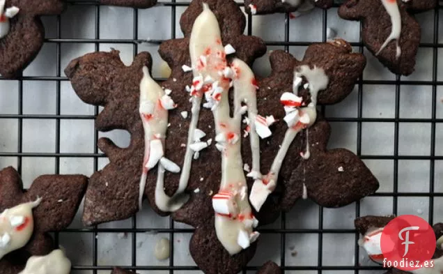 Galletas de Copo de Nieve de Menta y Chocolate