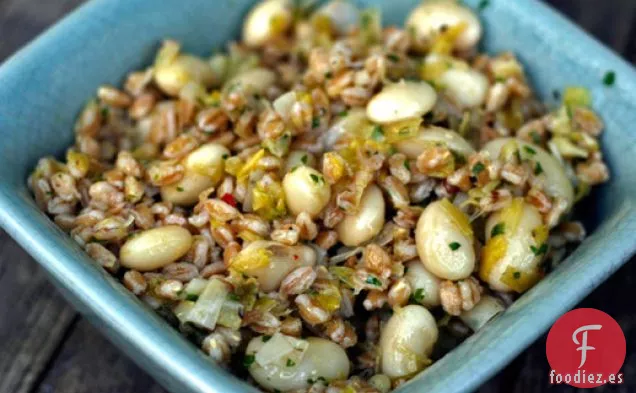 Ensalada de Farro, Frijoles Blancos y Limón en Conserva