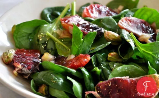 Ensalada de Espinacas con Naranjas Sanguinas y Pistachos