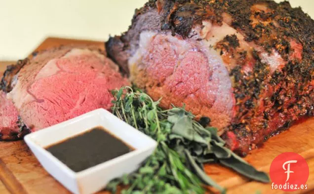 Costilla Asada A La Parrilla Con Costra de Hierbas