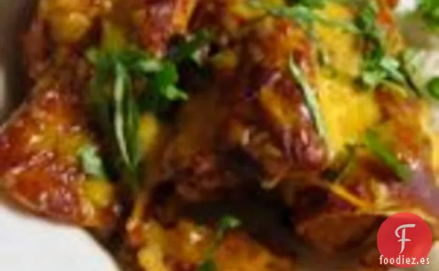 Carne Ligera: Enchiladas de Camote y Pollo con Salsa de Chile
