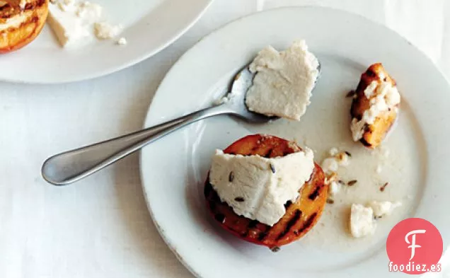 Melocotones y Ricotta a la Parrilla