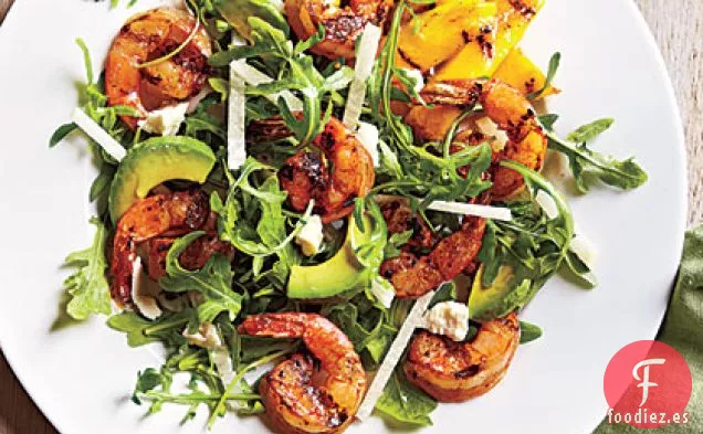 Ensalada de Camarones a La Parrilla con Limón