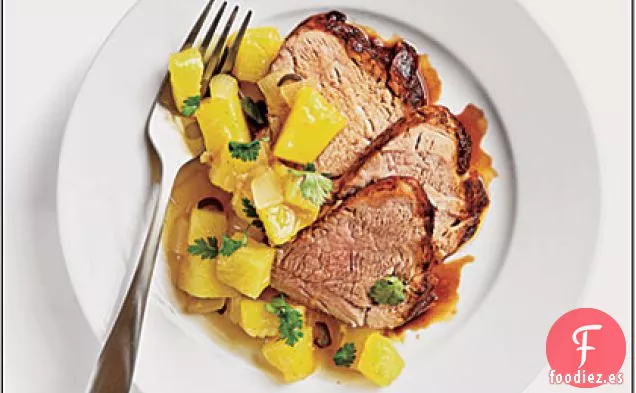 Cerdo de Tamarindo con Chutney de Piña y Jengibre