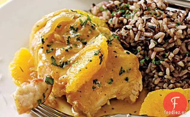 Pechugas de Pollo Salteadas con Naranja