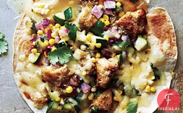 Tostadas de Pollo y Verduras de Verano