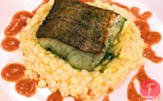 Solomillo De Bacalao Marinado Y Budín De Maíz