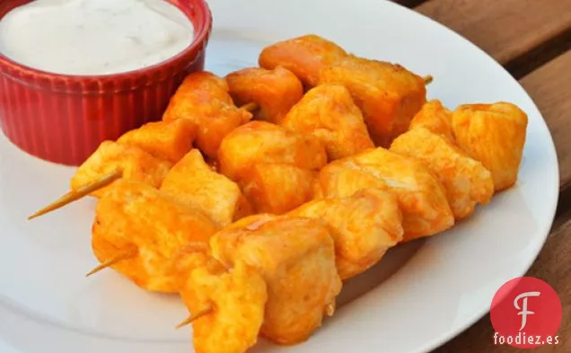 Brochetas de Pollo de Búfalo Fritas