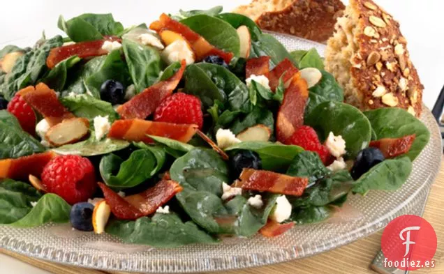 Ensalada de Espinacas de Verano con Tocino de Pavo