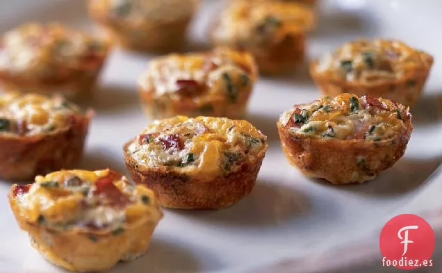 Mini Frittatas con Jamón y Queso