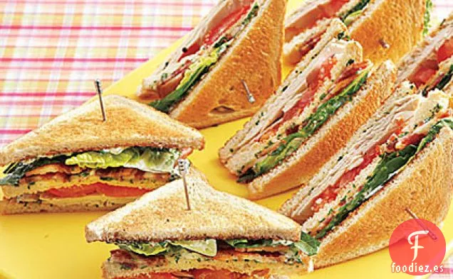 Sándwiches de Pavo con Mayonesa de Hierbas