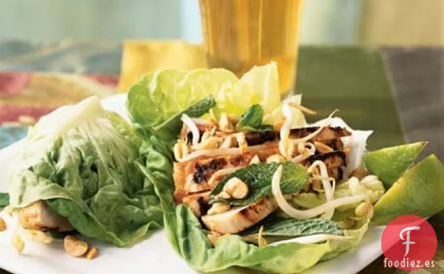 Envolturas de Lechuga de Pollo Asiático