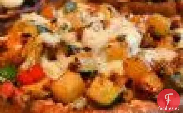 Champiñones y Espinacas Con Patatas Fritas Soppressata