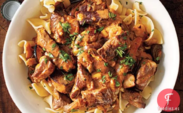 Stroganoff de Ternera y Champiñones