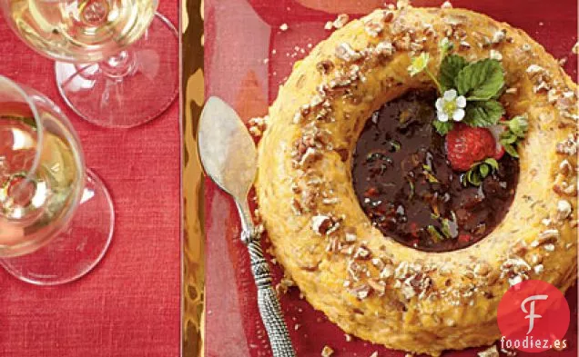 Anillo de Queso con Mermeladas de Fresa