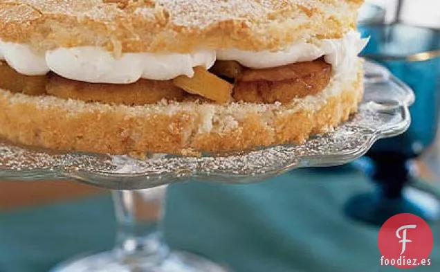 Tarta de Macarrones con Piña Asada