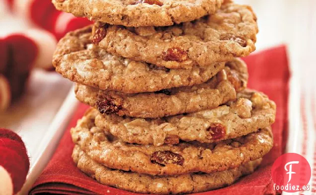 Galletas de Chocolate Blanco, Avena y Pasas