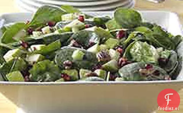 Ensalada de Granada y Espinacas con Manzanas