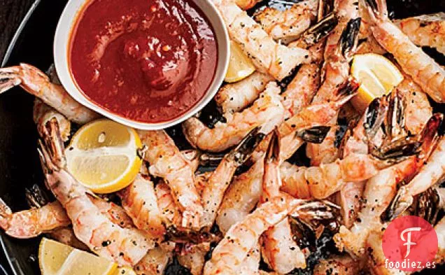 Cóctel de Camarones con Salsa Picante de Singapur
