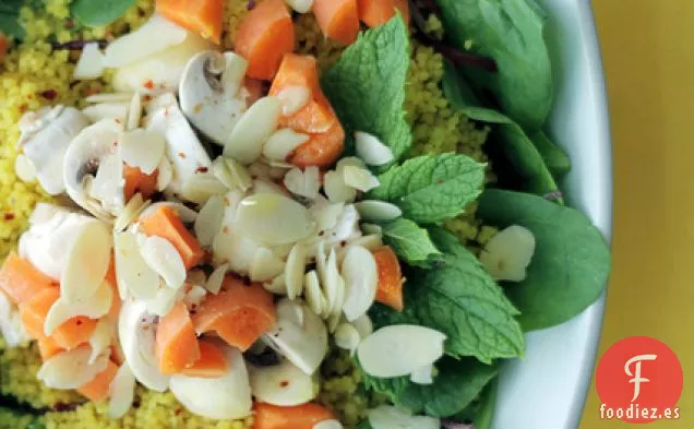 Espinacas, Zanahorias Y Champiñones Blancos Cuscús