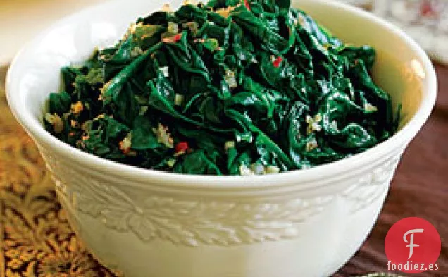 Espinacas Salteadas Con Chalotes